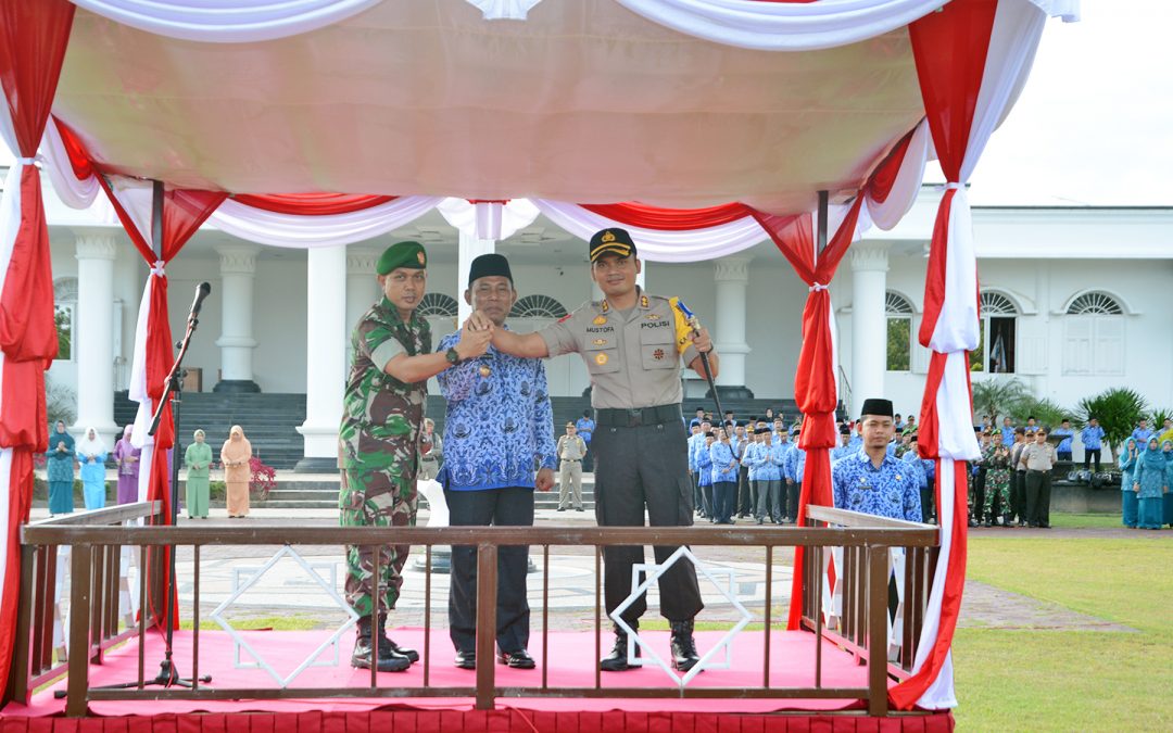 Pemda Gelar Upacara Syukur,  Apel Tiga Pilar Kamtibmas Jelang Pikada dan Halal Bi Halal