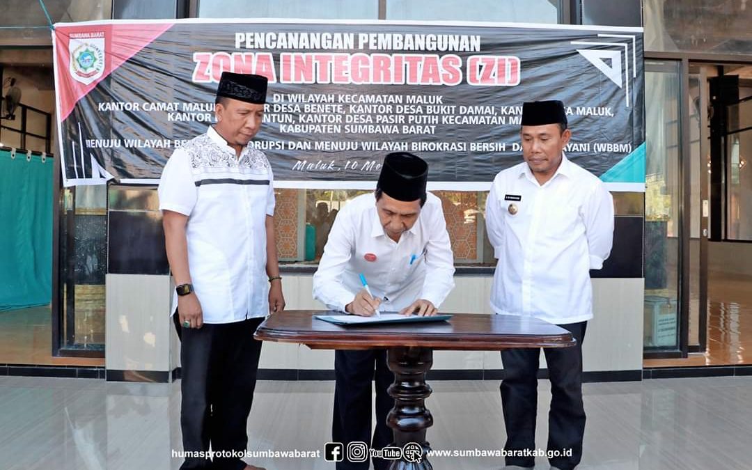 Bupati saksikan pencanangan ZI Kecamatan Maluk