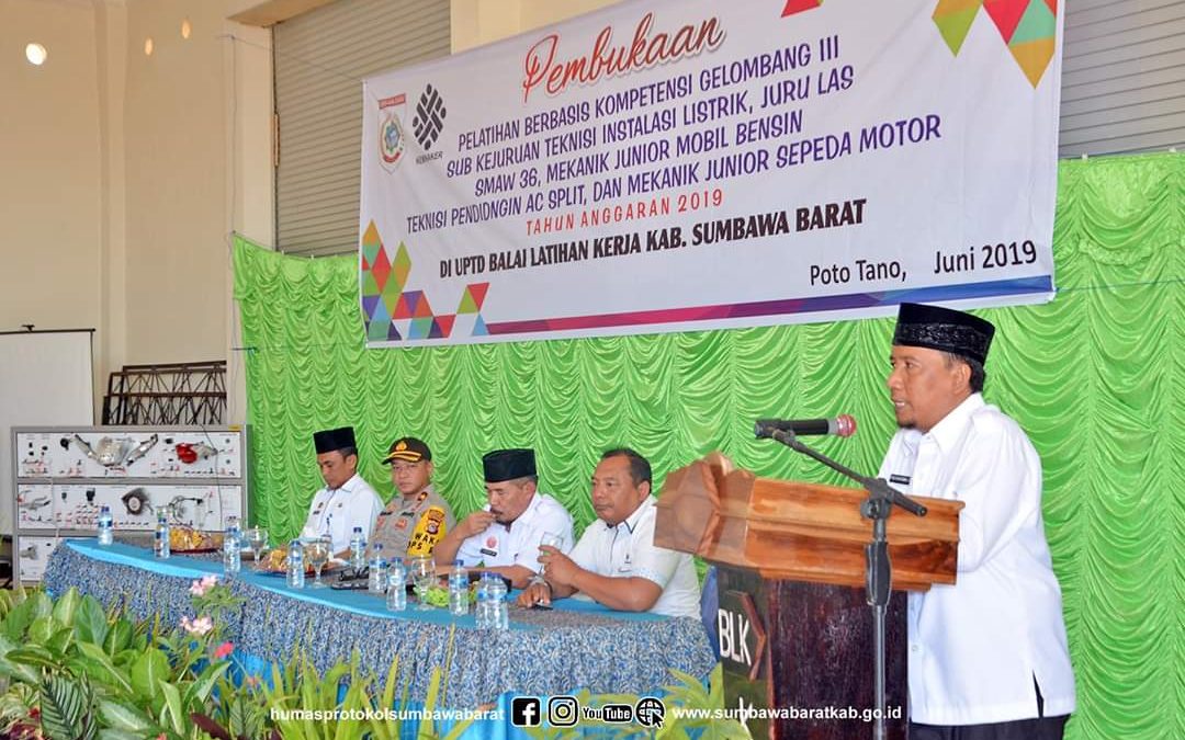 Buka Pelatihan, Wabup Ingin BLK Terus Optimal Cetak SDM