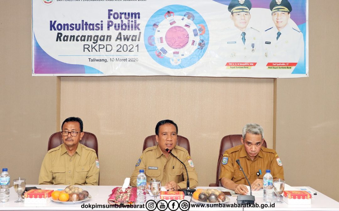 Wabup Buka Forum Konsultasi Publik Rancangan Awal RKPD 2021