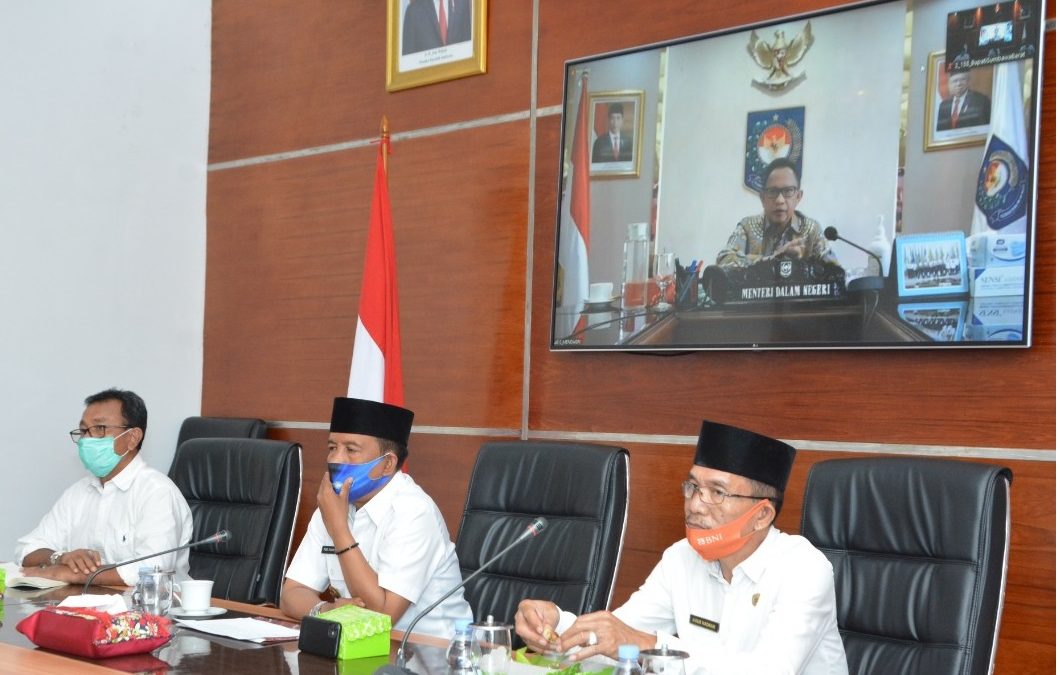 Wabup Ikuti Rakor Virtual Bersama Mendagri Bahas Tahapan Pilkada Serentak
