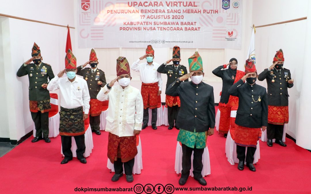 Sebelum Upacara Penurunan Bendera Secara Virtual di Istana Negara, Tarian Khas KSB Ditayangkan.