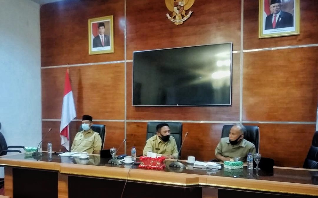 Sekda Ikuti Rakor Strategi Komunikasi Publik Vaksin Covid-19 Melalui Virtual