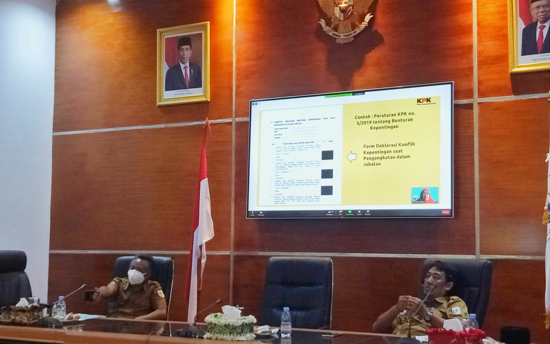 Pemkab Sumbawa Barat Tingkatkan Sinergitas Program Pencegahan Korupsi Terintegrasi dengan KPK RI melalui Vidcon