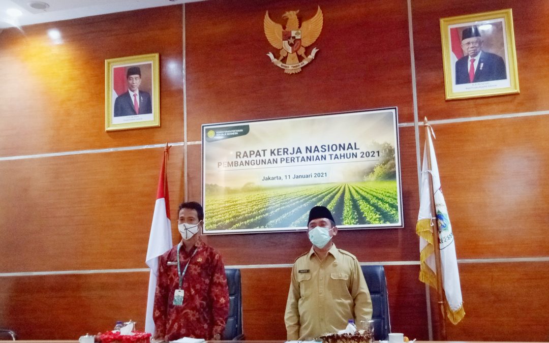 Perkuat Sektor Pertanian, Sekda Hadiri Rakernas Pembangunan Pertanian Secara Virtual