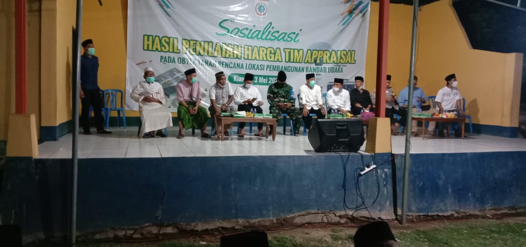 Sosialisasi Hasil Kerja Tim Apraisal, Bupati Sampaikan Harga Obyek Tanah Lokasi Bandara