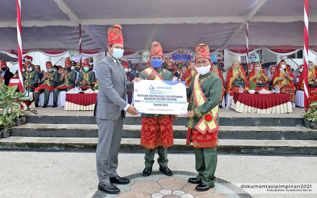 PT.AMMAN DUKUNG PENUH REVITALISASI 228 POSYANDU MENJADI POSYANDU GOTONG ROYONG