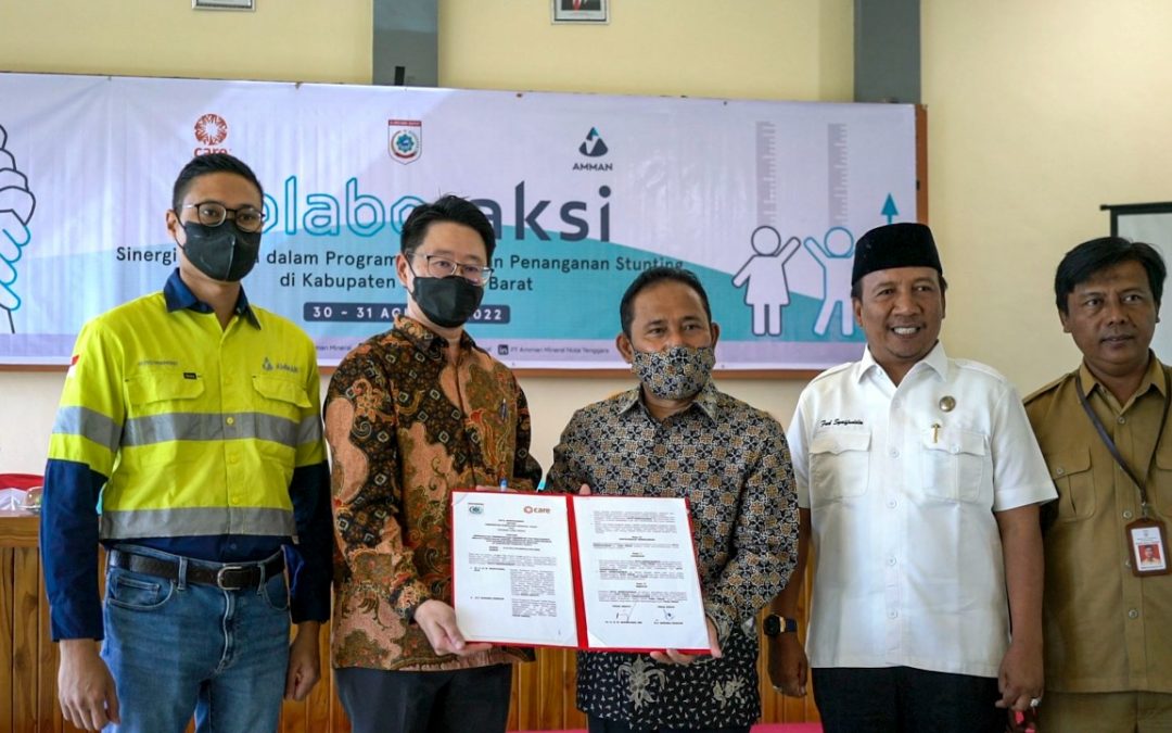 KOLABORAKSI : PEMDA SUMBAWA BARAT BERSAMA PT. AMMAN LUNCURKAN PROGRAM PERCEPATAN PENANGANAN STUNTING DI KSB