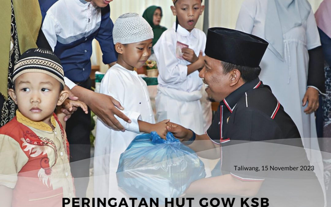 Peringatan HUT GOW KSB Laksanakan Khitanan Masal dan Bagi Sembako