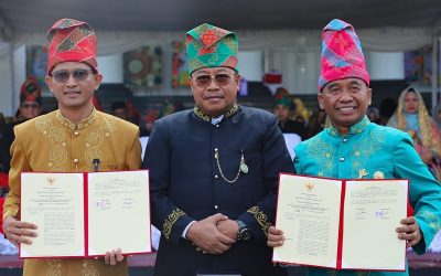 Peringatan Hari Ulang Tahun ke 21 Kabupaten Sumbawa Barat, Pjs Bupati Sumbawa dan Sumbawa Barat tandatangani MOU kerjasama daerah