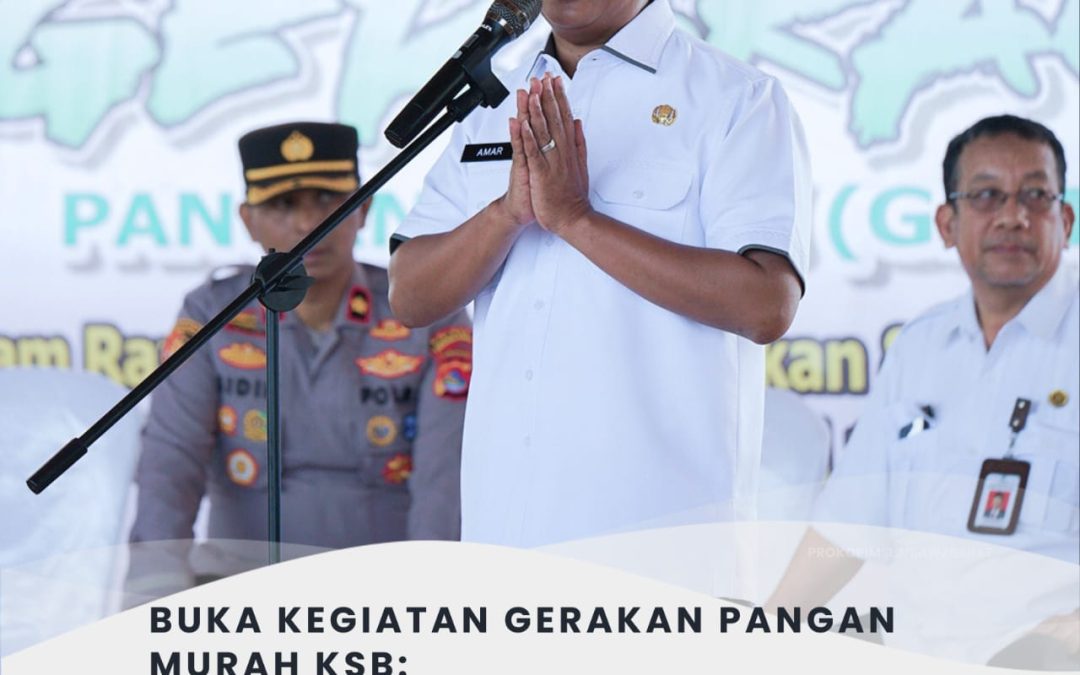 Buka kegiatan Gerakan Pangan Murah KSB, Bupati Serap Langsung Harapan Warga