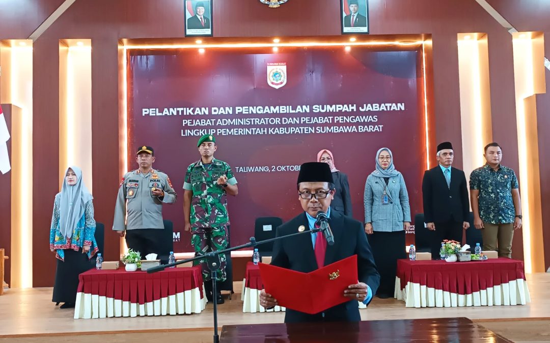 Rotasi Jabatan, Bupati Sumbawa Barat Ajak Aparatur Jadi Teladan dan Disiplin