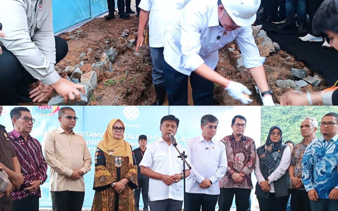 Peletakan Batu Pertama Oleh Menteri Tenaga Kerja Prof. Yassierli, Pertanda Revitalisasi BLK KSB Dimulai