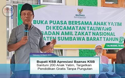 Bupati KSB Apresiasi Baznas KSB Santuni 200 Anak Yatim, Targetkan Pendidikan Gratis Tanpa Pungutan