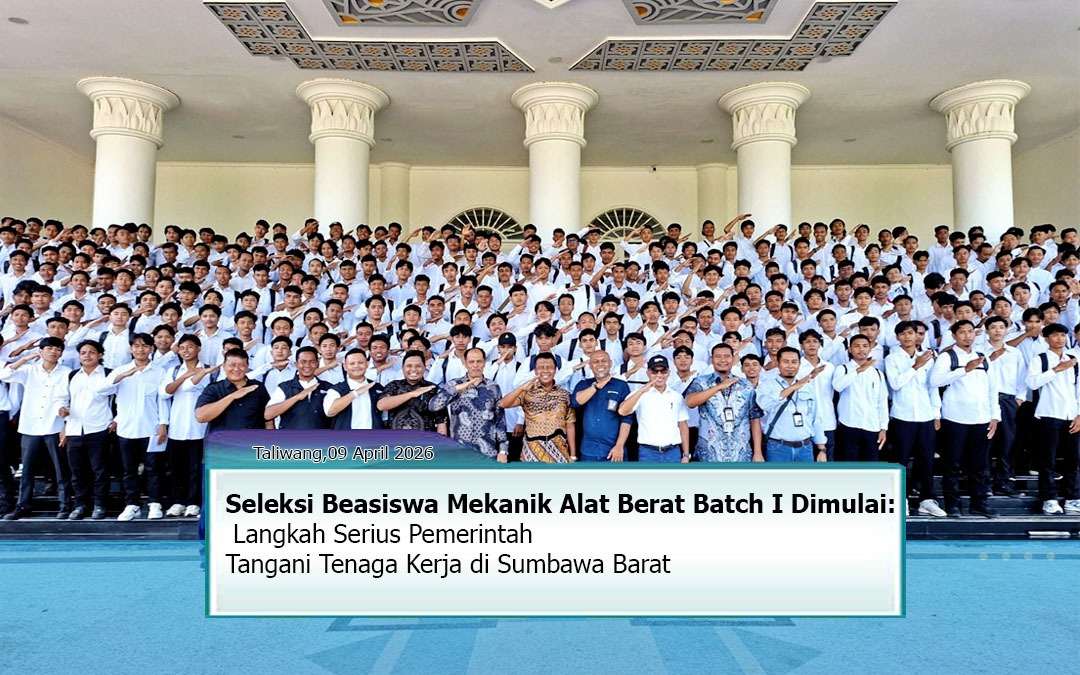 Seleksi Beasiswa Mekanik Alat Berat Batch I Dimulai, Bupati Tekankan Ke Peserta : Gunakan Usaha Maksimal dan Kemampuan Terbaik