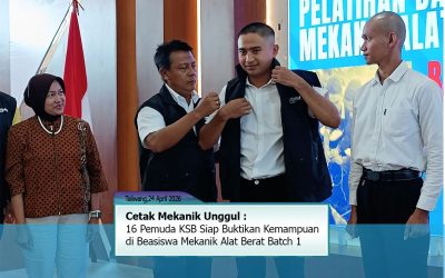 Cetak Mekanik Unggul, 16 Pemuda KSB Siap Buktikan Kemampuan di Beasiswa Mekanik Alat Berat Batch 1