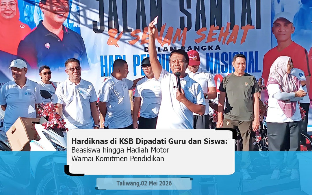 Hardiknas di KSB Dipadati Guru dan Siswa, Beasiswa hingga Hadiah Motor Warnai Komitmen Pendidikan