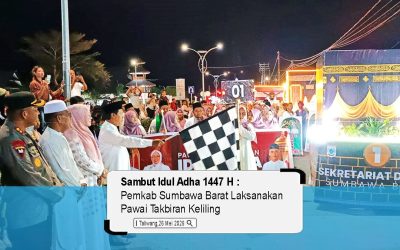 Sambut Idul Adha 1447 H Pemkab Sumbawa Barat Laksanakan Pawai Takbiran Keliling