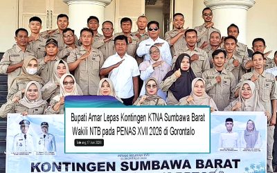 Bupati Amar Lepas Kontingen KTNA Sumbawa Barat Wakili NTB pada PENAS XVII 2026 di Gorontalo