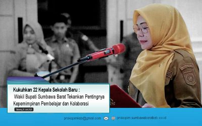 22 Kepala Sekolah Dikukuhkan, Wakil Bupati Tekankan Kepemimpinan Pembelajar dan Kolaborasi