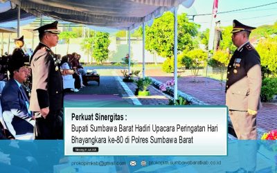 Perkuat Sinergitas, Bupati Hadiri Upacara Hari Bhayangkara ke-80 di Polres Sumbawa Barat
