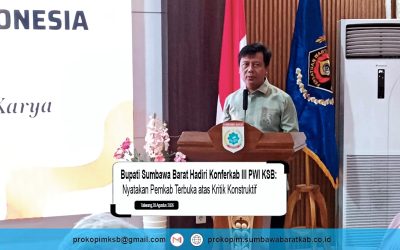 Bupati Sumbawa Barat Hadiri Konferkab III PWI KSB, Nyatakan Pemkab Terbuka atas Kritik Konstruktif