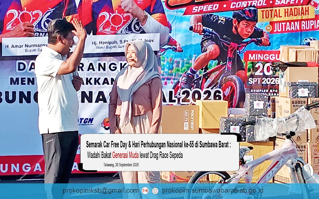 Semarak Car Free Day & Hari Perhubungan Nasional ke-55 di Sumbawa Barat, Wadahi Bakat Generasi Muda lewat Drag Race Sepeda