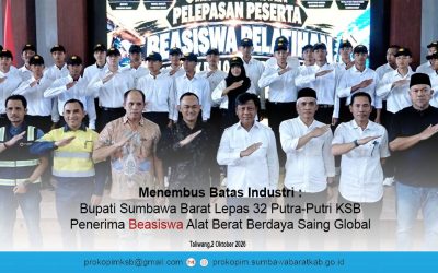 Menembus Batas Industri, Bupati Sumbawa Barat Lepas Putra-Putri KSB Penerima Beasiswa Alat Berat Berdaya Saing Global