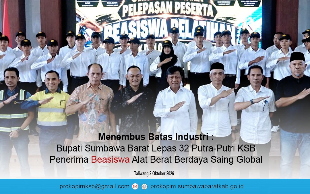 Menembus Batas Industri, Bupati Sumbawa Barat Lepas Putra-Putri KSB Penerima Beasiswa Alat Berat Berdaya Saing Global